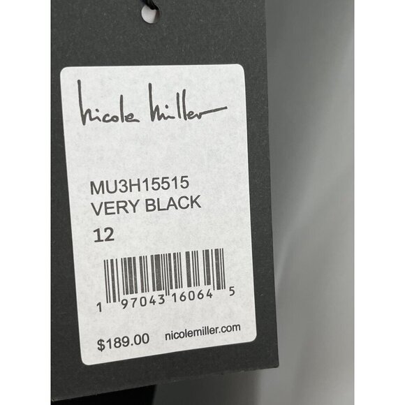 Nicole Miller Black Ostrich Feather Trim Jumpsuit Size 12 - Picture 6 of 14